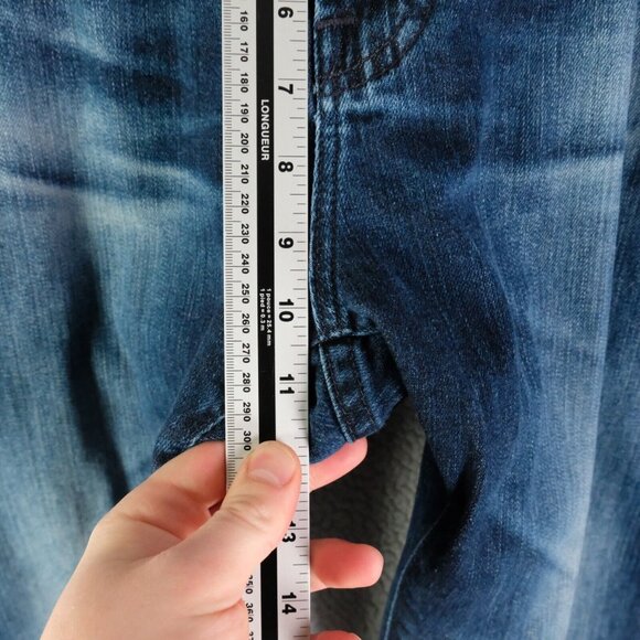 Ag Adriano Goldshmied Jeans Mens 33X32 Blue The Everett Straight Stone Wash - Picture 7 of 12